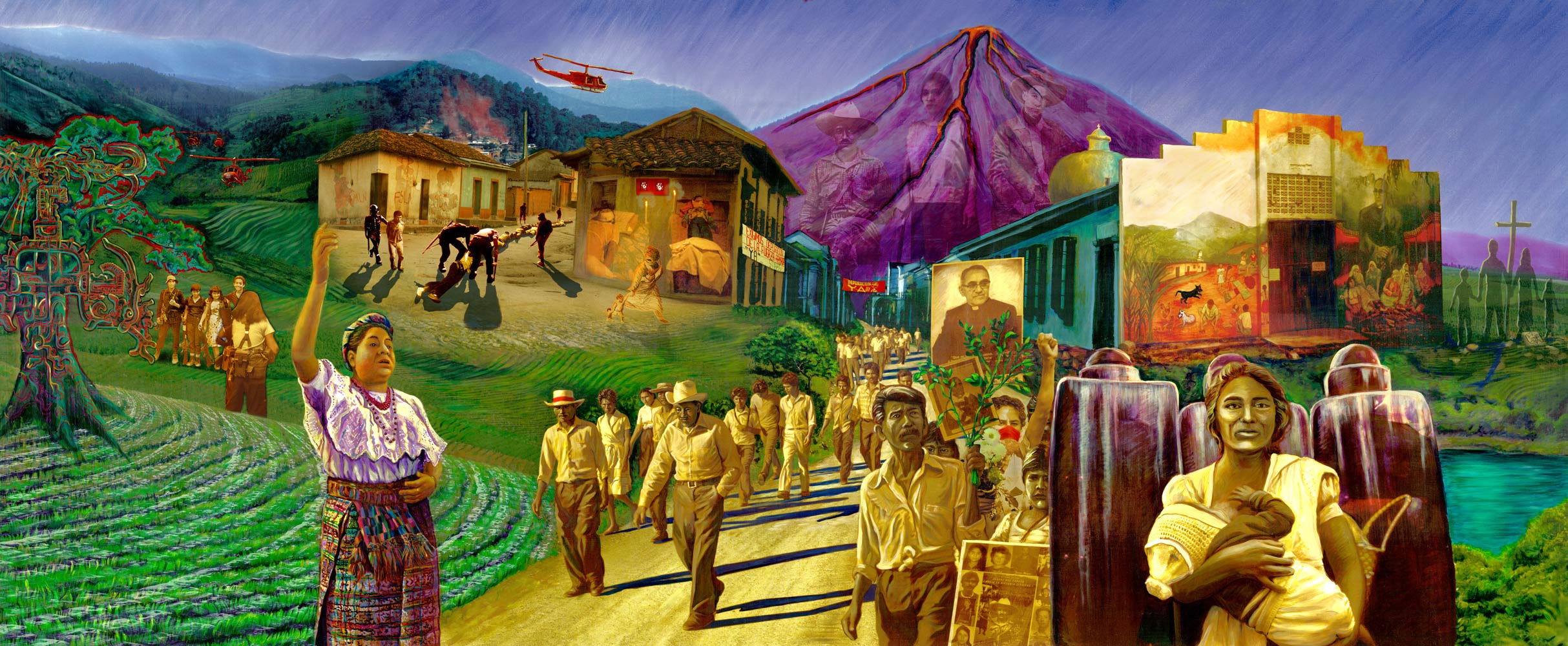 Migration of the Golden People, CARECEN Mural (2002)